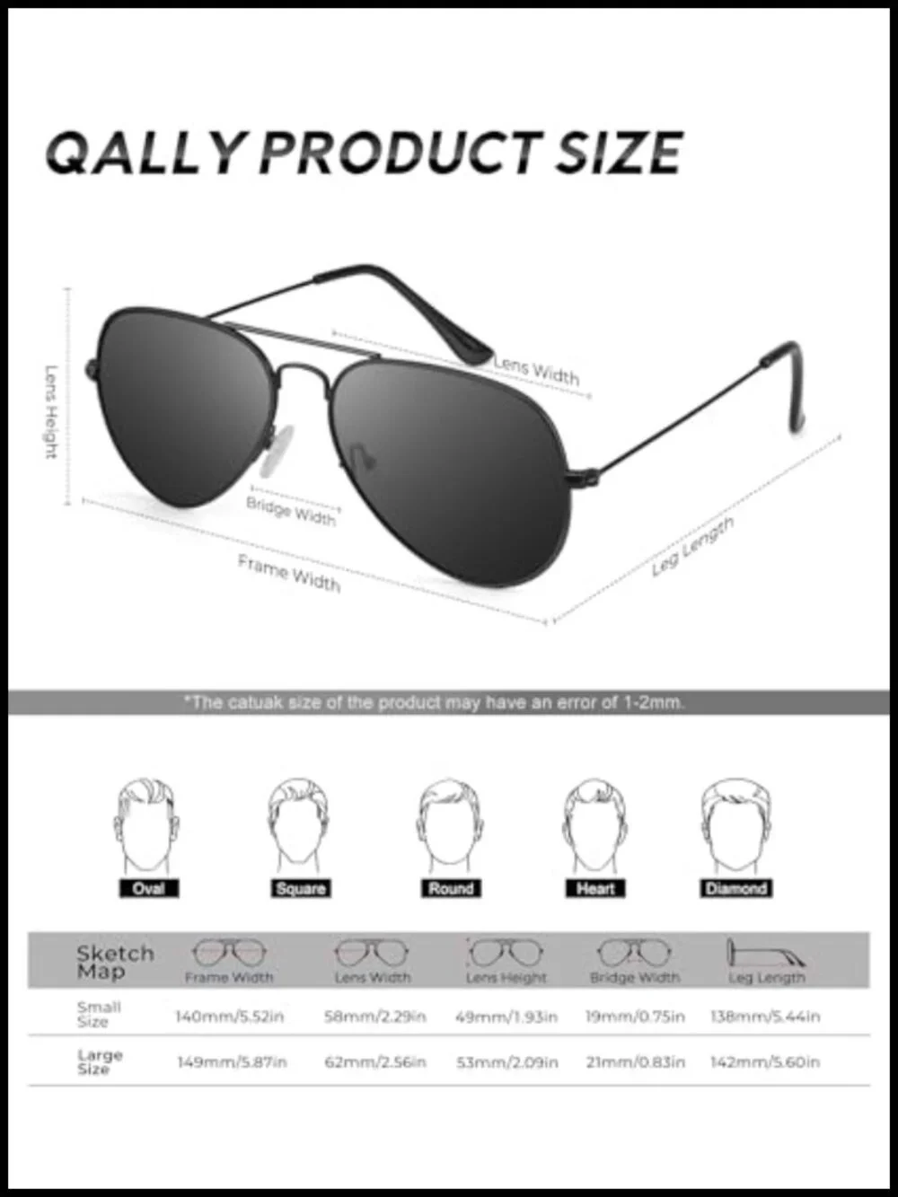 Polarized Aviator Sunglasses for Driving with UV Protection